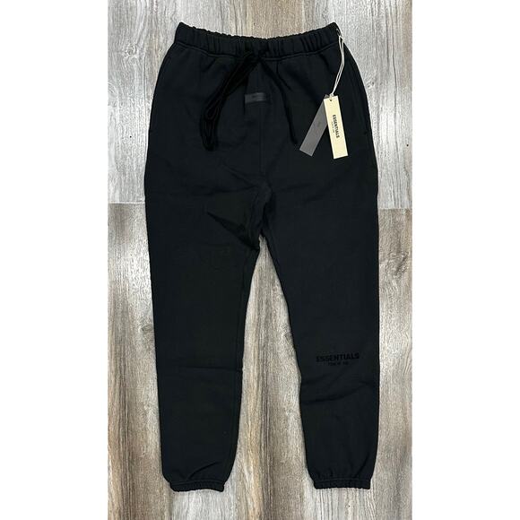 Essentials Fear of God Men's SS22 Jogger Sweatpants Black Stretch Limo Authentic - Picture 1 of 13